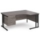 Maestro Cantilever Leg Corner Desk with Three Drawer Pedestal